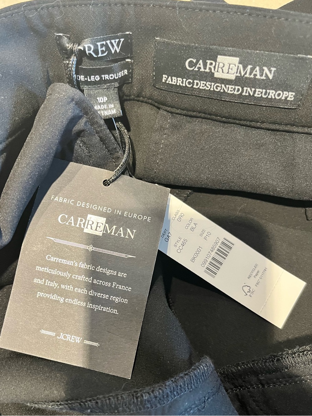 NWT J.Crew | Wide-leg pants in four-season stretch | Black | Various - Picture 10 of 12